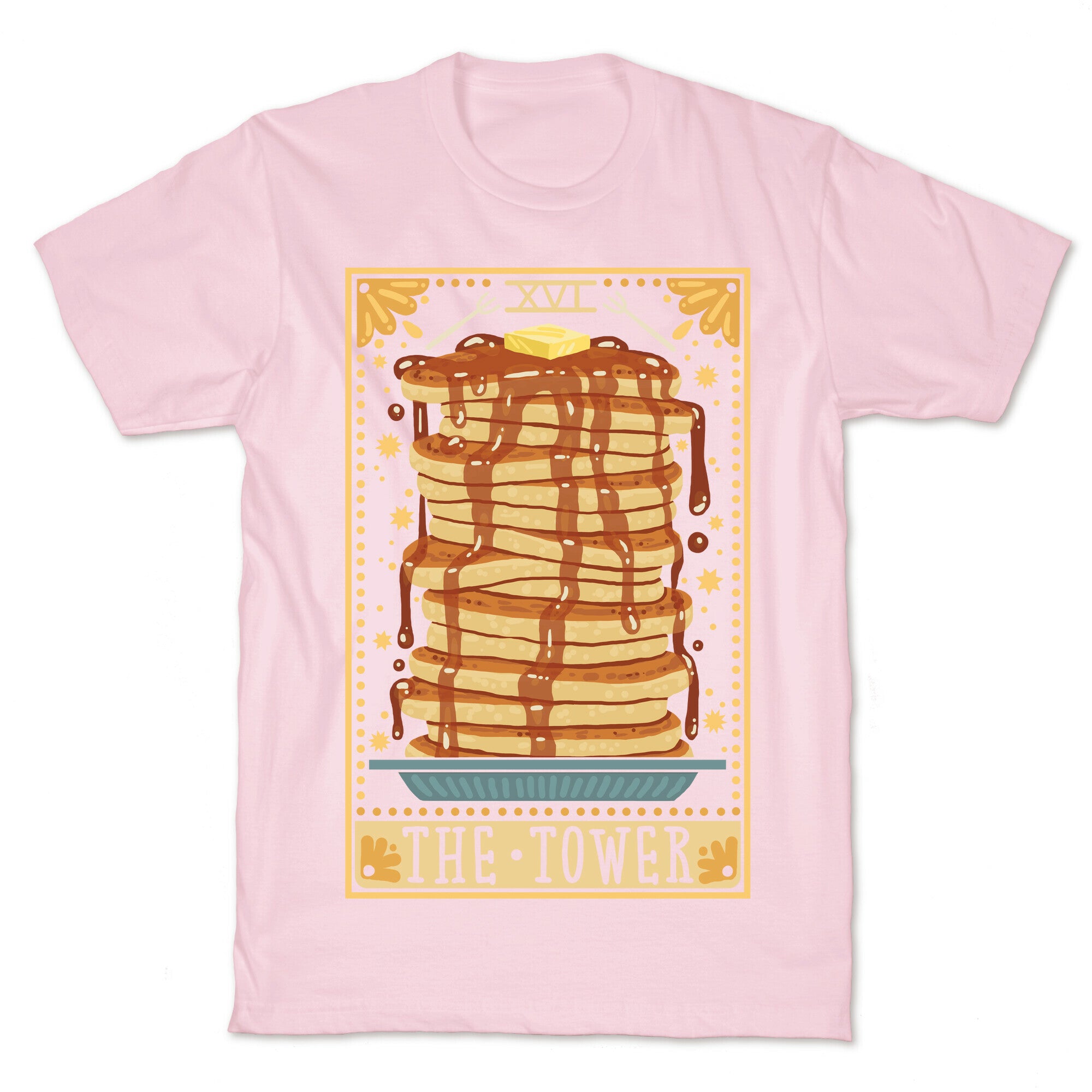 Tarot Card: The Tower (Of Pancakes) T-Shirt